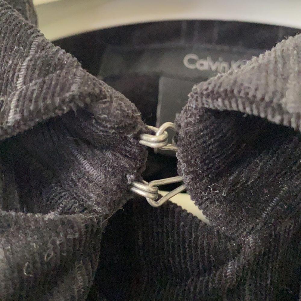 Calvin Klein Corduroy Pinstriped Black Blazer - Picture 6 of 10